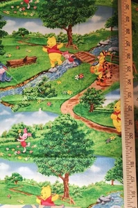 Disney Winnie the Pooh Paseo por el Parque Algodón Artesanal Costura 33" De Colección - Imagen 1 de 2