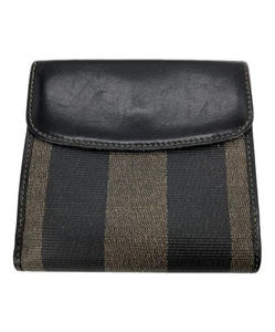 FENDI bifold wallet Black x brown Men - Picture 1 of 4