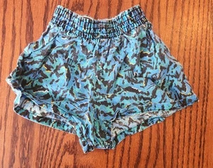 Vintage 90s Kids Shorts Blue Animal Print Cotton USA Made Tot Trends 12 Month - Picture 1 of 4