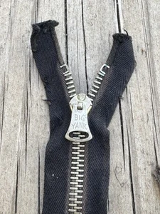 Vintage Big Yank Work Shirt Zipper Original 1/4 Zip Conmar Black 30s 40s Rare - Picture 1 of 10