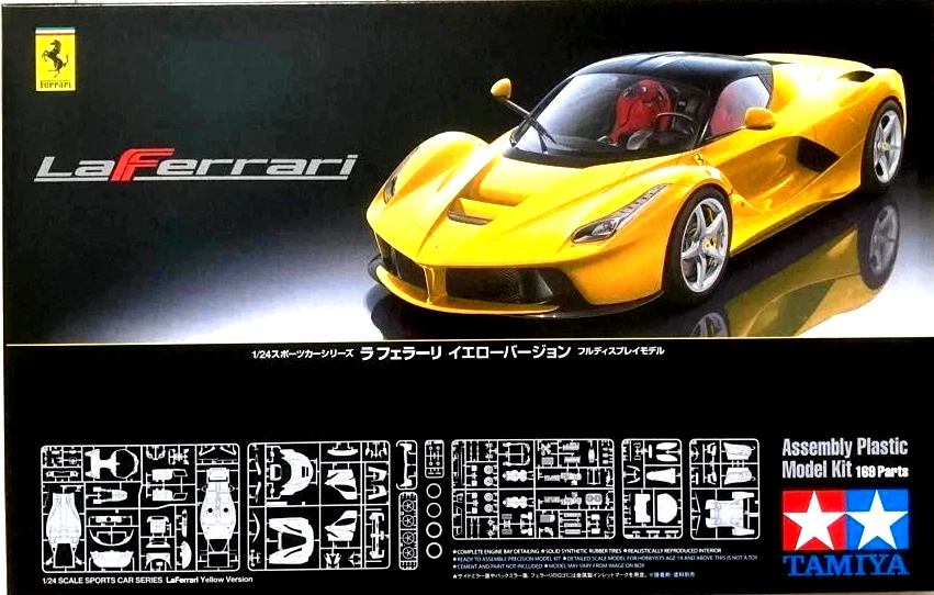 TAMIYA 1:24 KIT IN PLASTICA AUTO FERRARI LA FERRARI 169 PARTI    ART 24347 - Immagine 1 di 1