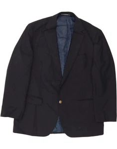 DOCKERS Mens 2 Button Blazer Jacket UK 44 2XL Navy Blue Polyester AW01 - Picture 1 of 4