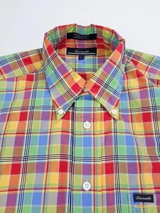 Camicia uomo Faconnable taglia grande multi check tasca logo etichetta bottoni cotone - Foto 1 di 8