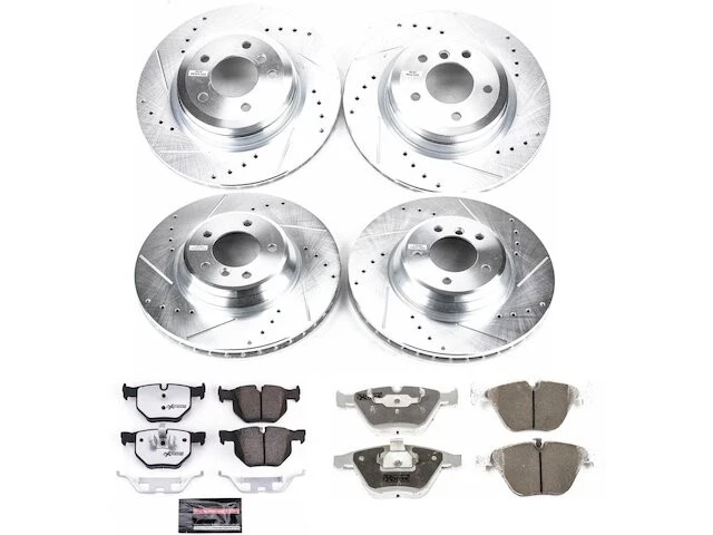 Kit de pastillas de freno y rotor delanteras y traseras para 07-10 BMW 335i xDrive 335xi NC35W7 Foto 1 de 1