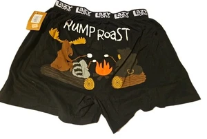 Men's Black P.J. Boxer's Rump Roast by Lazy One Size Xl (D8) - Picture 1 of 2