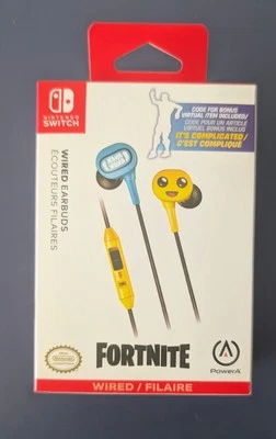 PowerA Fortnite Peely Wired Earbuds Nintendo Switch "New In Box" Code Included - Image 1 of 3