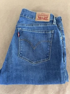 Levi's 712 Jeans Women's Sz 30\32 Blue Mid-Rise Slim Straight Denim 31.5" Inseam - Picture 1 of 6