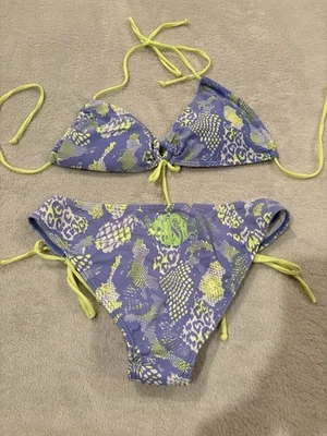 Upcycled Phish Embroidered Bikini Bathing Suit True Crush Large - Image 1 of 4