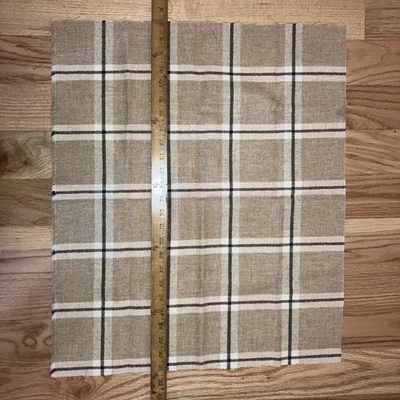 Remanente de tela a cuadros Ralph Lauren 100 % lana madera de brida Tattersall Foto 1 de 3