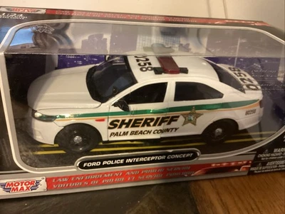 Ford Crown Victoria полицейский перехватчик Palm Beach County Motor Max масштаб 1:24 - Изображение 1 из 4