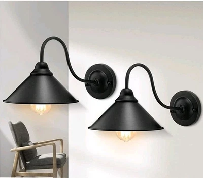 Black Wall Sconces, 2pack Industrial Wall Sconce Light, Farmhouse Wall Light - Image 1 of 4