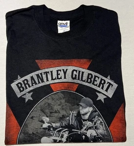 Brantley Gilbert 2014 Tour Shirt Let it Ride Black Small Motorcycle Print -GM12 - Picture 1 of 9