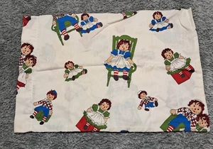 Vintage Raggedy Ann & Andy Pillow Case Small Mini Child Toddler Baby - Picture 1 of 6