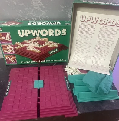 Upwords Board Game Vintage 1996 Parker 3D Word Game Parker Complete & GC - Image 1 of 4