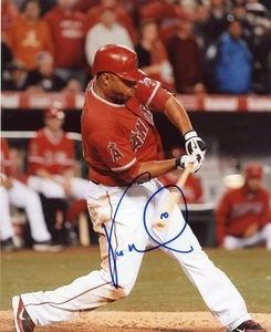 VERNON WELLS LOS ANGELES ANGELS SIGNED 8X10 PHOTO W/COA - Picture 1 of 1