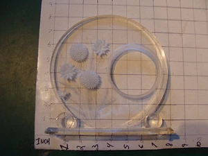 vintage desk item: LUCITE:  FLOWERS WITH CUT OUT FOR PHOTO I THINK - Picture 1 of 6