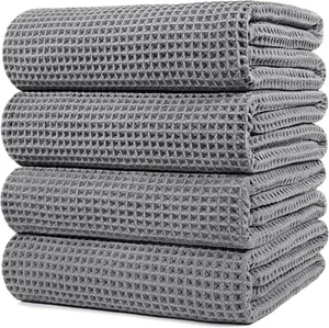 Oversize Microfiber Quick Dry Lint Free Bath Towels - 60x30 inch, 4 Pack Gray - Picture 1 of 8