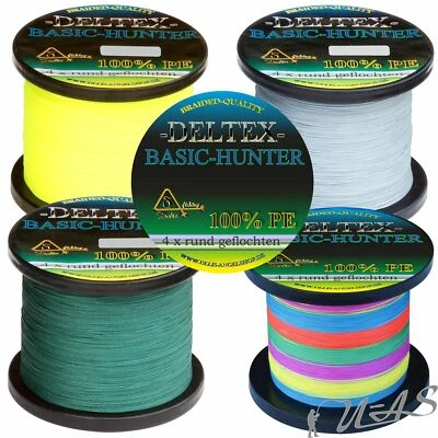 Deltex Basic Hunter 270 & 1000M 4 Farben 4 Fach Rund Geflochtene Angelschnur Sha - Bild 1 von 4