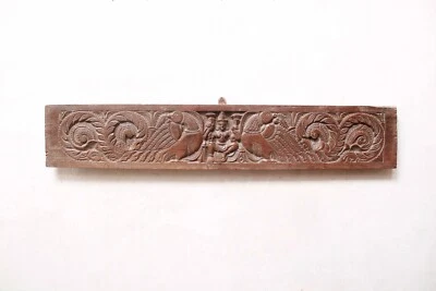 Старинная настенная панель перемычка индуистский бог птица скульптура винтажный храм декор резьба - Изображение 1 из 4