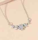 Women's Beauty Necklace 2Ct Pear Cut Lab Created Diamond 14K White Gold Plated