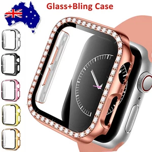 Full Glass Cover For Apple Watch Series Ultra 10 9 SE 8 7 6 5 Case 45 41 44 40mm - Picture 1 of 18