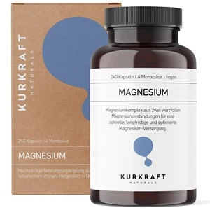 Kurkraft Magnesium Komplex - Citrat + Oxid - 240 Kapseln - 360mg je Tagesdosis