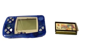 Bandai Wonderswan Konsole Clear Blue mit Spiel gezeigt funktioniert - Bild 1 von 2