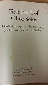 First Book Of Oboe Solos, With Piano Accompaniment: Music Score - Picture 1 of 1