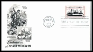 1998 Remember the Maine Sc 3192 FDC with ArtCraft cachet Key West FL (35 - Picture 1 of 1