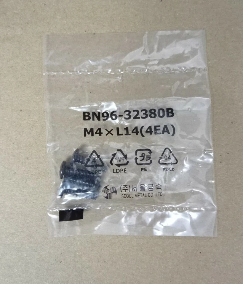 Original Samsung, TV Standfuß  BN96-32380B, 4x Gewindeschraube, M4xL14, Set of 4 - Bild 1 von 1