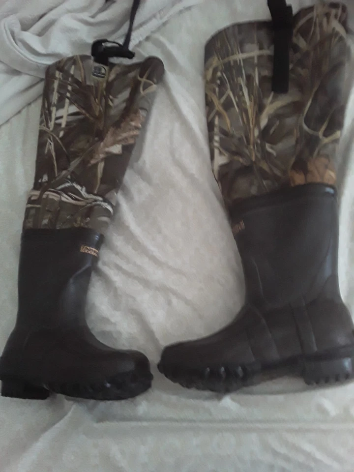 Hodgman wader boots hip/thigh thinsulate realtree youth size 13 steel shank free - Image 1 of 4