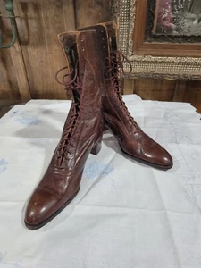 Vintage 1900s Beacon Lace up Boots/Shoes - Picture 1 of 14