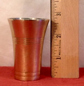 Beautiful 2.75" height SOLID BRASS etched Incense Goblet India - Picture 1 of 3