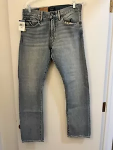 Polo Ralph Lauren Jeans Uomo 30x30 The Varick Slim Dritto Lavaggio Leggero Nuovo con etichette NUOVO - Foto 1 di 12