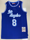 Retro 96 97 Kobe Bryant #8 Los Angeles Lakers Basketball Jerseys Stitched Blue