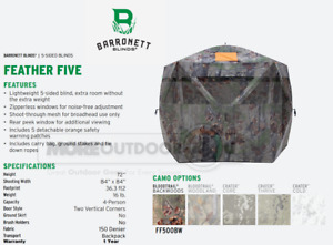 FF500BW Barronett Blinds Feather Five Panoramic 5 Sides Ground Hunting Blind