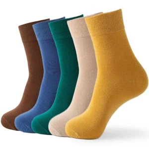 Crew Socks for Women Thin Cotton Socks Womens Casual Soft Aesthetic Socks 5 P... - Picture 1 of 6