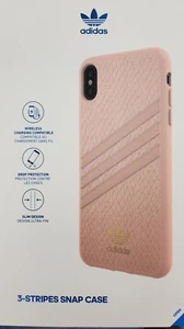 Authentic Adidas 3-Stripes Snap Case for iPhone Xs Max Sambasnke Trixie Pink - Picture 1 of 5
