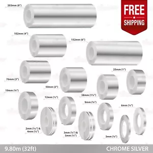 CHROME SILVER Roll PIN STRIPE Striping Line TAPE Decal Adhesive Vinyl Sticker - Bild 1 von 27