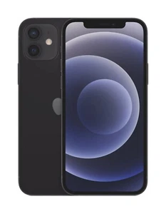 APPLE iPhone 12 (A2403) - 128GB BLACK - LOCKED ON EE NETWORK ONLY - Afbeelding 1 van 1