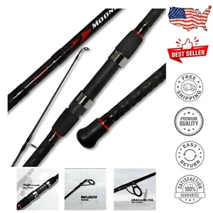 Versatile 2-Piece Carbon Fiber Surf Fishing Rod - 12ft & 10ft, For Bass & Drum - Picture 1 of 9