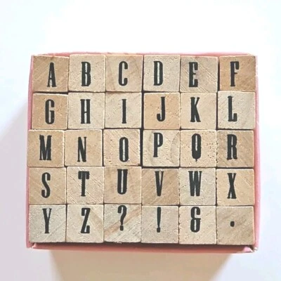 УДЛИНЕННЫЙ АЛФАВИТ В ВЕРХНЕМ РЕГИСТРЕ Hampton Art Резиновые Штампы Studio G Шрифт Слова abx - Изображение 1 из 4