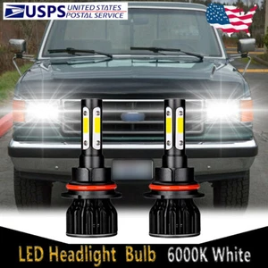 For Ford F-150 1987-1991 - 2X 9004 Front LED Headlight Bulbs High / Low Beam K9B - Picture 1 of 12