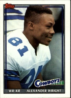 1991 TOPPS 😎 NFL Football Trading Card #362 - ALEXANDER WRIGHT, Dallas Cowboys - Image 1 of 2