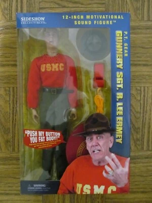 Sideshow Collectibles Talking 12" P.T. GEAR Gunnery SGT. R. Lee Ermey en caja Foto 1 de 4