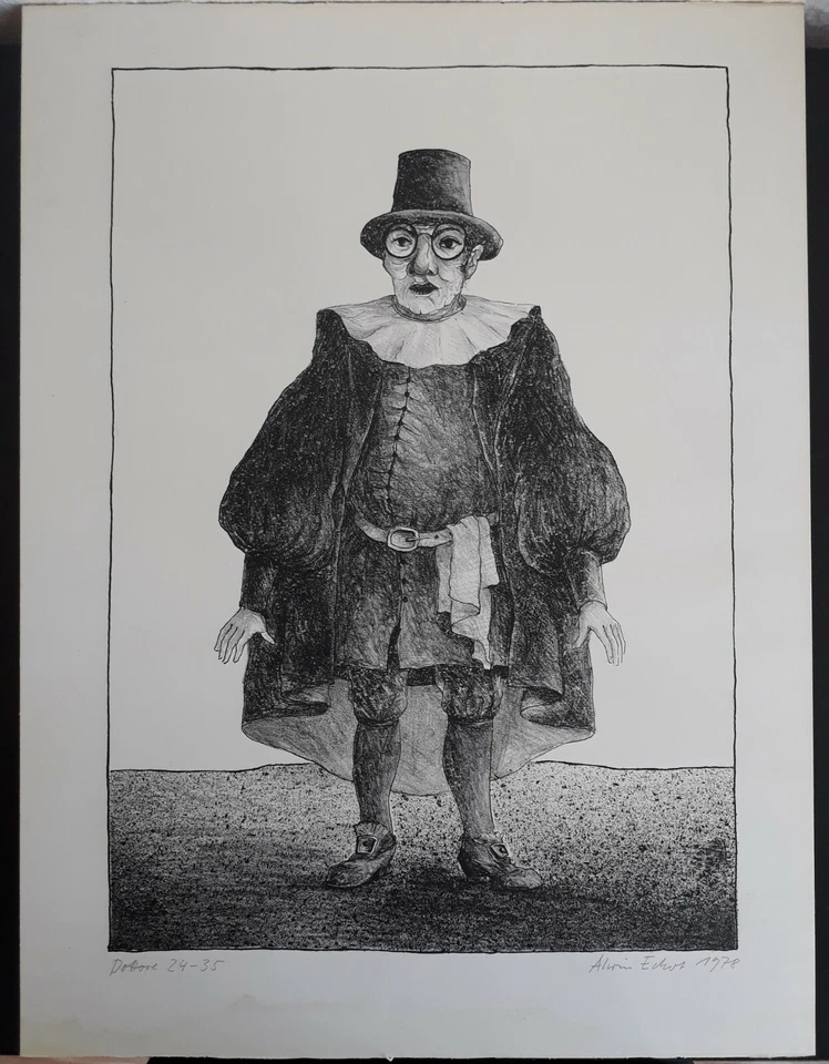 Alwin Eckert Grafik „Dottore“ signiert nummeriert Berlin  - Bild 1 von 4