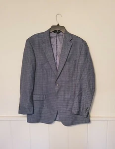JOS A BANK size 43 R blue sport coat wool silk linen blend EXCELLENT CONDITION - Picture 1 of 7
