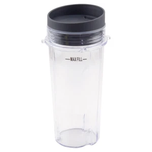 16 oz Cup with Lid for Nutri Ninja BL660 BL663 BL740 BL780 BL810 BL820 BL830 - Picture 1 of 6