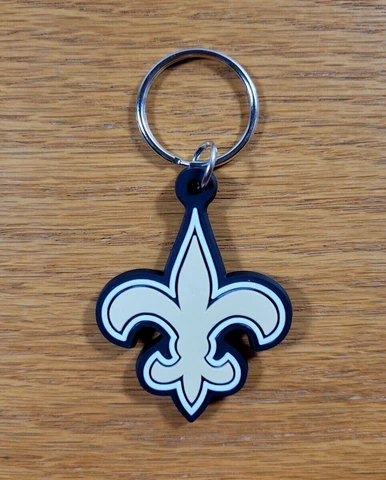 NEW ORLEANS SAINTS Soft PVC Rubber Team Logo NFL Football Key Ring Key Chain Cover