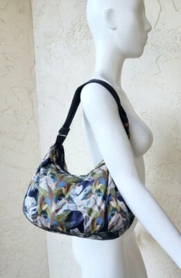 LESPORTSAC Jungle Cougar Animal Print Hobo Bolso de Mano Bolso de Hombro Negro Verde  Foto 1 de 4